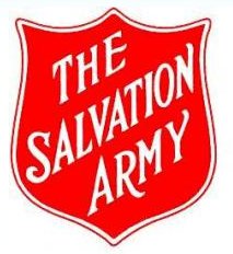 red shield with white lettering